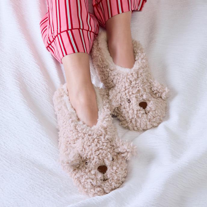 totes toasties® Ladies Novelty Footsies Oat